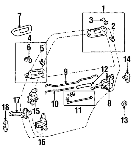 BODY/REAR DOOR for 1996 Toyota Avalon #1