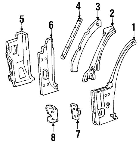 Town Car HINGE PILLAR