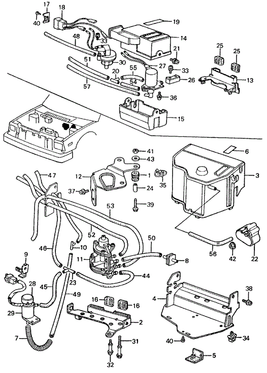ENGINE/CONTROL VALVE NO. 2, NO. 3 ('82-'83) for 1982 Honda CIVIC SEDAN #1