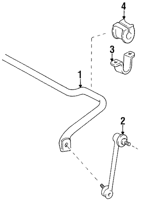 Front Suspension/Stabilizer Bar & Components for 1995 Toyota Previa #2