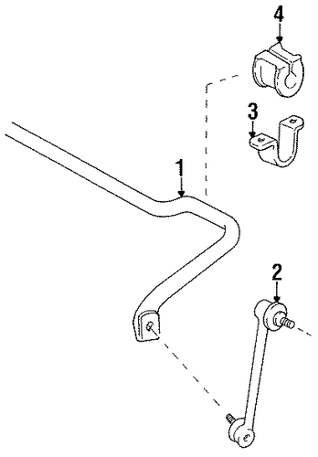 FRONT SUSPENSION/STABILIZER BAR & COMPONENTS for 1996 Toyota Previa #1