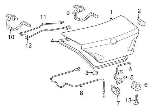BODY/LID & COMPONENTS for 2012 Toyota Avalon #1