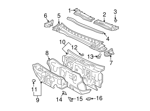 BODY/COWL for 1999 Toyota Solara #1