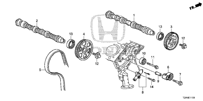 ENGINE/CAMSHAFT - TIMING BELT (V6) for 2013 Honda ACCORD SEDAN #1