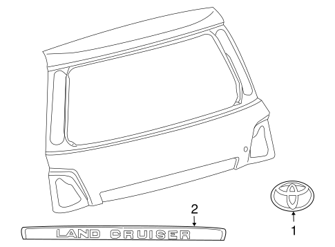 BODY/EXTERIOR TRIM - LIFT GATE for 2010 Toyota Land Cruiser #1