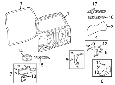 BODY/DOOR & COMPONENTS for 2008 Toyota RAV4 #3