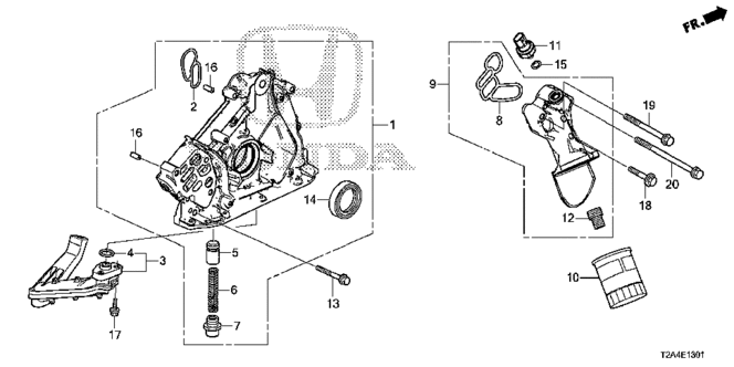 Engine/Oil Pump (V6) for 2013 Honda ACCORD SEDAN #1