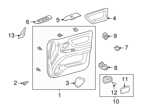 BODY/INTERIOR TRIM - FRONT DOOR for 2005 Toyota Land Cruiser #1