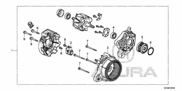Alternator (Denso) (1) for 2020 Acura TLX #0