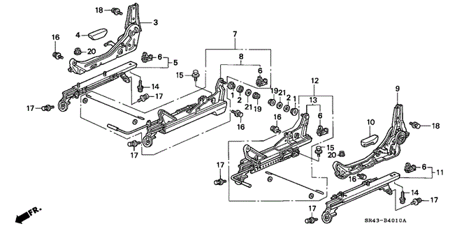 INTERIOR / BUMPER/FRONT SEAT COMPONENTS for 1993 Honda CIVIC SEDAN #1