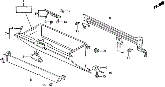 INTERIOR / BUMPER/GLOVE BOX (1) for 1988 Honda CIVIC 5-DOOR #1