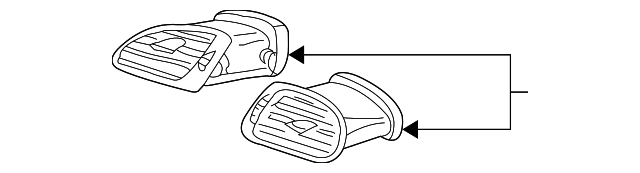 XR823484 Деталь AIR VENT, LEFT