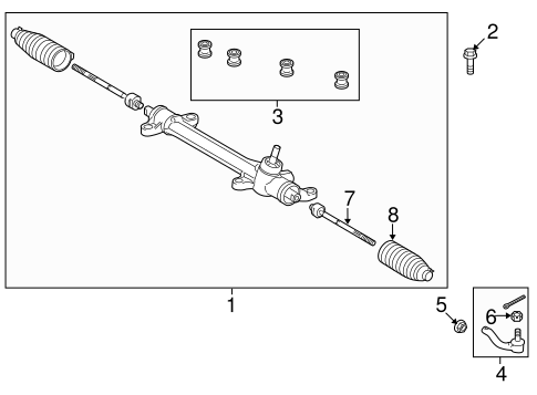 STEERING/STEERING GEAR & LINKAGE for 2014 Toyota Corolla #1