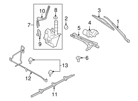 Mariner WIPER & WASHER COMPONENTS 2