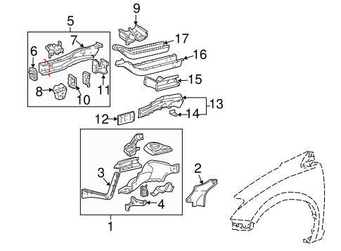 BODY/STRUCTURAL COMPONENTS & RAILS for 2006 Toyota Sienna #1