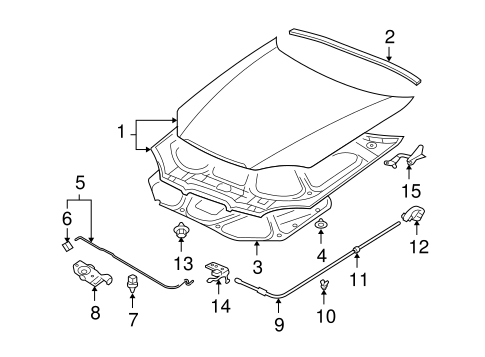 Hood & Components for 2005 Suzuki Reno #0