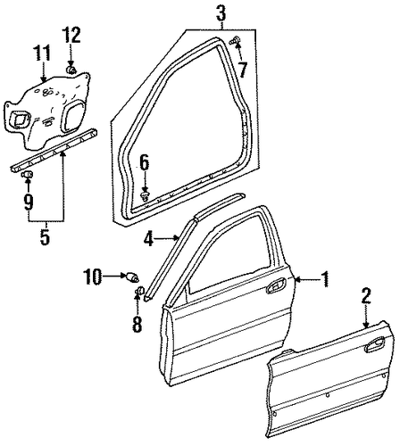 OEM Honda 72141-SF1-000 - Stopper OEM Honda 72141-SF1-000 - Stopper