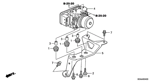 Chassis/VSA Modulator for 2007 Honda ACCORD SEDAN #1