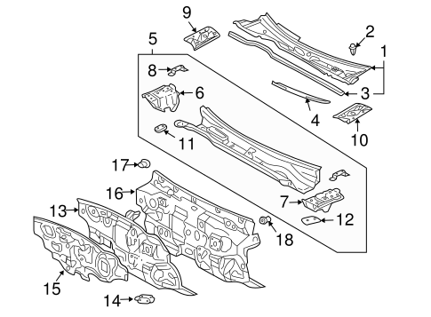BODY/COWL for 2008 Toyota Solara #1