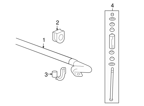 Sierra 2500 HD STABILIZER BAR & COMPONENTS 2