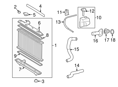 COOLING SYSTEM/RADIATOR & COMPONENTS for 2010 Toyota Camry #1