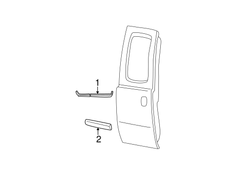 Body/Exterior Trim - Rear Door for 2004 Ford F-250 Super Duty #1
