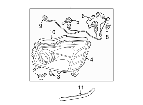 Electrical/Headlamp Components for 2014 Nissan Armada #1