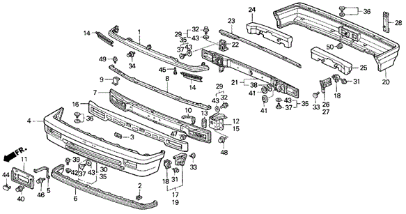 INTERIOR / BUMPER/BUMPER for 1991 Honda CIVIC HATCHBACK #1