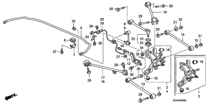 Chassis/Rear Lower Arm for 2007 Honda ACCORD SEDAN #1