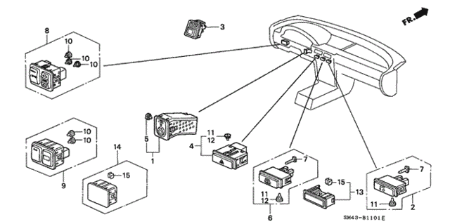 Switch for 1991 Honda ACCORD SEDAN #0