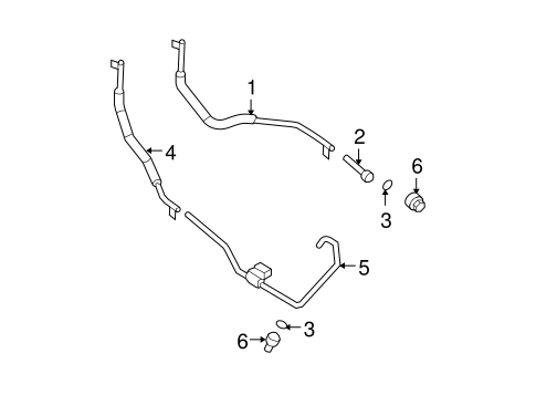 Cooling System/Trans Oil Cooler Lines for 2008 Ford Escape #1