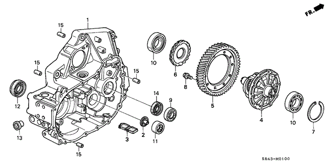 TRANSMISSION - MANUAL/MT CLUTCH HOUSING - DIFFERENTIAL for 1993 Honda CIVIC SEDAN #1