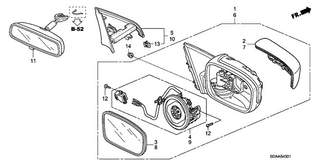 Interior/Bumper/Mirror (Remote Control) (1) for 2007 Honda ACCORD SEDAN #1