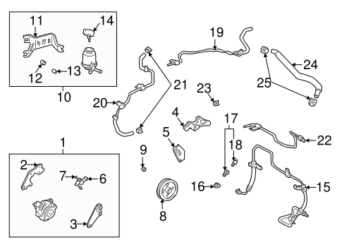 STEERING/PUMP & HOSES for 2001 Toyota Highlander #1