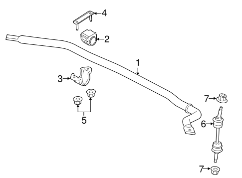 Stabilizer Bar & Components for 2020 Ford Expedition #1