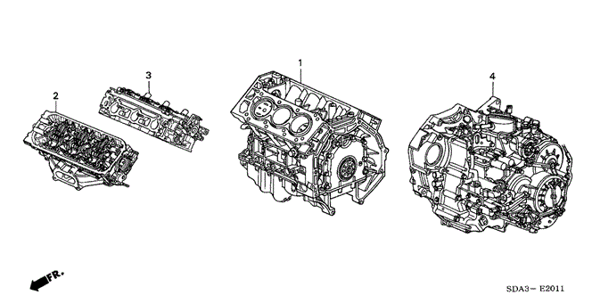 ENGINE/ENGINE ASSY. - TRANSMISSION ASSY. (V6) for 2003 Honda ACCORD SEDAN #1