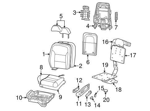 LS FRONT SEAT COMPONENTS