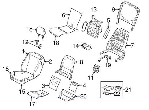 XJ FRONT SEAT COMPONENTS 5