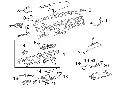 BODY/INSTRUMENT PANEL COMPONENTS for 2014 Toyota Avalon #1
