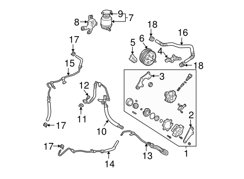 STEERING/PUMP & HOSES for 2003 Toyota Camry #1