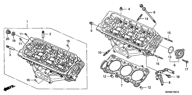Engine/Front Cylinder Head (V6) for 2004 Honda ACCORD COUPE #1