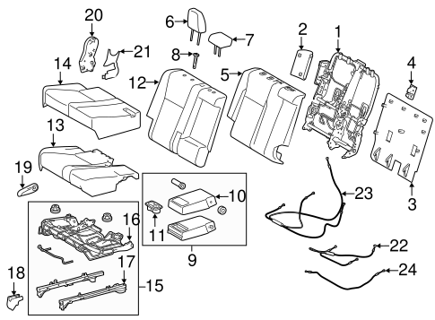 BODY/SECOND ROW SEATS for 2015 Toyota Highlander #2