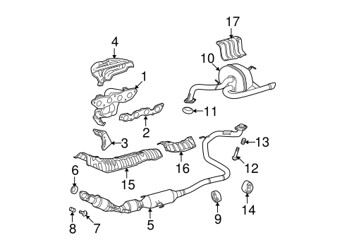 EXHAUST SYSTEM/EXHAUST COMPONENTS for 2011 Toyota Yaris #1