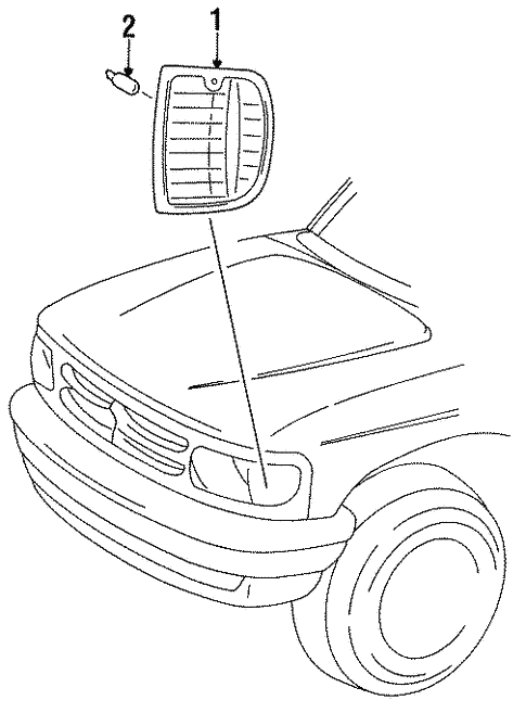 Park & Side Marker Lamps for 1994 Mazda B3000 #0