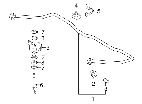 Stabilizer Bar & Components for 2005 Toyota Land Cruiser #0