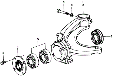 CHASSIS/STEERING KNUCKLE for 1976 Honda CIVIC HATCHBACK #1
