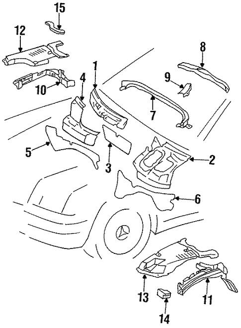 Heat & Sound Insulators for 1999 Mercedes-Benz CL 600 #0