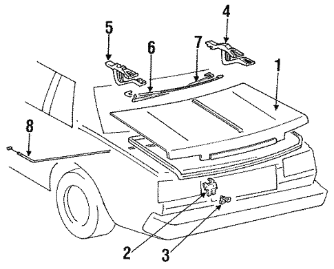 Lid & Components for 1984 Toyota Celica #0