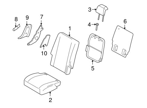 Body/Rear Seat Components for 2006 Ford Freestyle #3