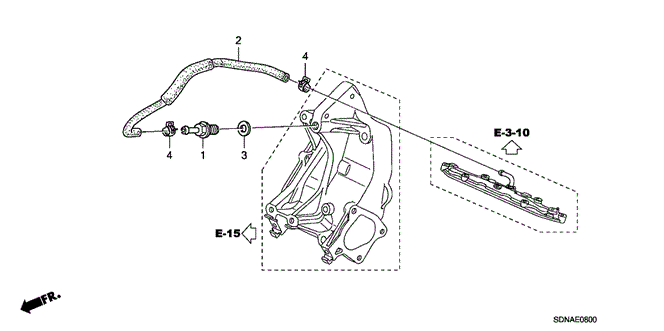 Engine/Breather Tube (L4) for 2007 Honda ACCORD COUPE #1